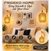 Image 1 : Frideko Home Rattan Wall Lamps, Set of 2