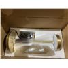 Image 4 : Brass Mushroom LED Table Lamp, 15.4in, Amber Glass