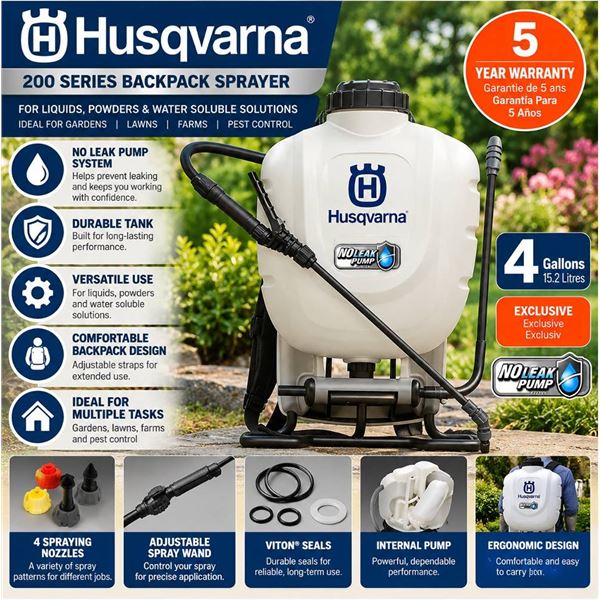 Husqvarna 4 Gallon Backpack Sprayer