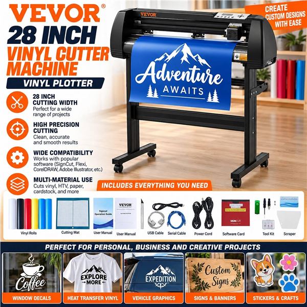VEVOR Vinyl Cutter Machine, 28inch Vinyl Plotter
