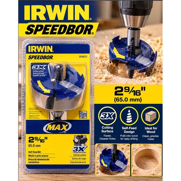 Irwin Speedbor Max 2-9/16" Self Feed Drill Bit