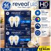 Image 1 : GE Reveal LED 60W A19 Light Bulbs 6-Pack