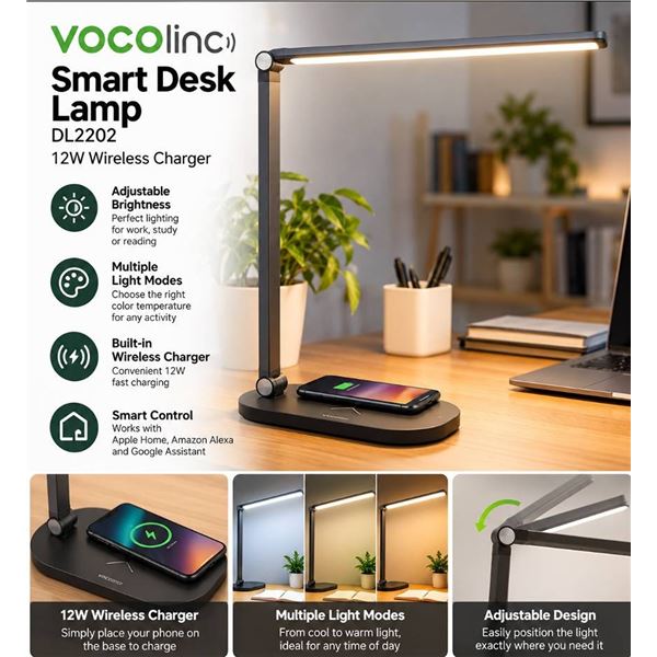 VOCOlinc Smart Desk Lamp DL2202 Wireless