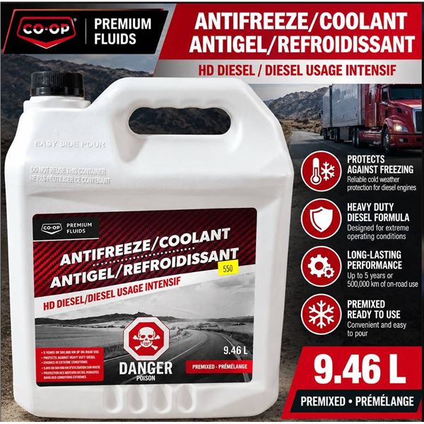 Co-op Antifreeze Coolant 9.46L HD Diesel