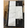 Image 8 : Greecian White 3"x6" Marble Tile, 6 Boxes each containing 8 Tiles (48 Tiles in lot total)