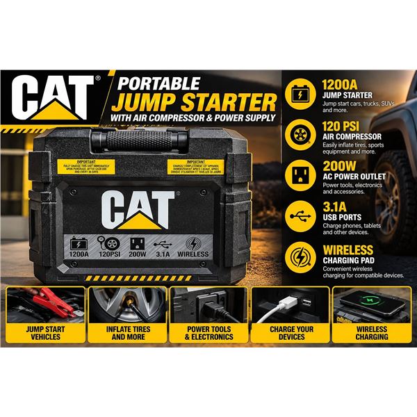 CAT Jump Starter Power Station 1200A 200W No Accessories