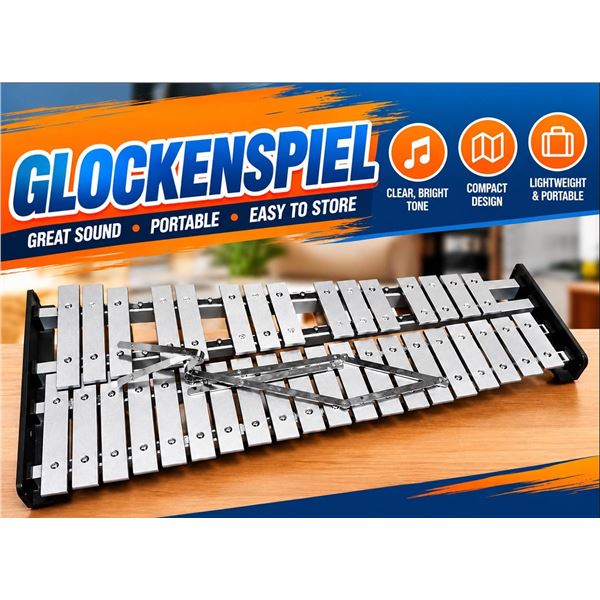 Metal Glockenspiel With Stand And Mallets