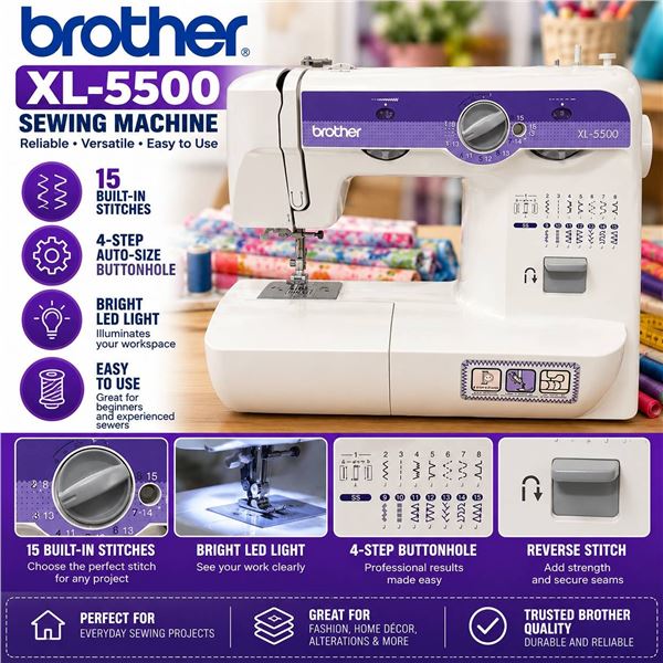 Brother XL-5500 Sewing Machine with Pedal