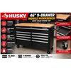 Image 1 : Husky 46 in 9-Drawer Mobile Workbench Wood Top