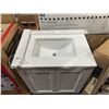 Image 3 : White Bathroom Vanity With Sink 30x22x37 in