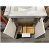 Image 5 : White Bathroom Vanity With Sink 30x22x37 in