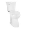 Image 2 : Glacier Bay 19-inch Extra Tall 2-Piece 1.28 GPF Single Power Flush Elongated White Toilet with Slow-
