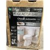 Image 3 : Glacier Bay 19-inch Extra Tall 2-Piece 1.28 GPF Single Power Flush Elongated White Toilet with Slow-