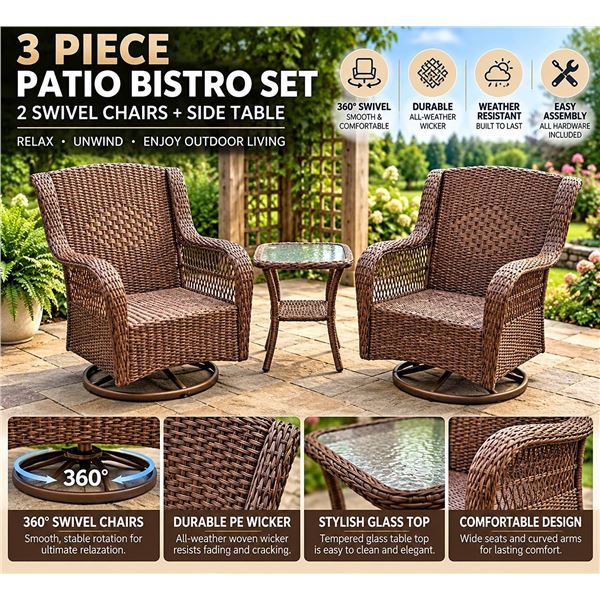 Melbourne Bistro Set 3-Piece