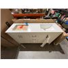 Image 2 : Double Sink White Bathroom Vanity 60x20x39in