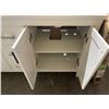 Image 6 : Double Sink White Bathroom Vanity 60x20x39in