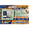 Image 1 : Comfy Bamboo World Queen 4-Piece Sheet Set