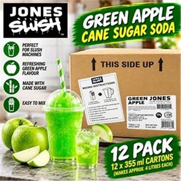 Jones Green Apple Soda Syrup 720ml x12