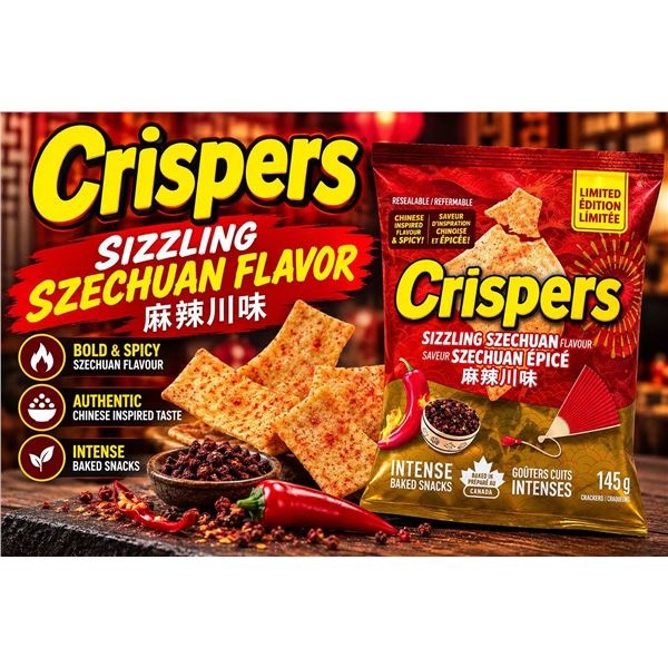 Crispers Sizzling Szechuan Snacks 12 x 145g