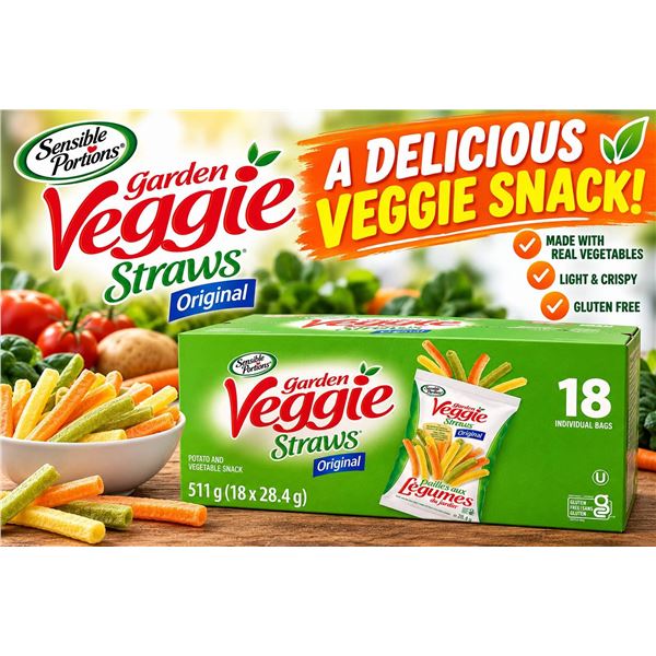 Garden Veggie Straws Snack 18 Pack x 28.4g