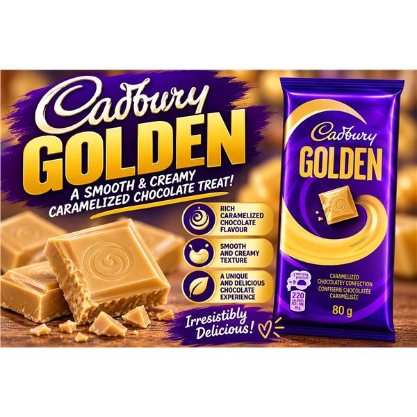 Cadbury Golden Caramelized Chocolate 21 x 80g