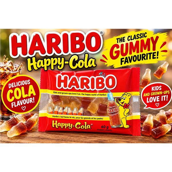 Haribo Happy-Cola Gummies 18 x 60g Packs
