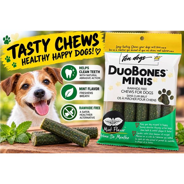 Dog DuoBones Minis Mint Flavour 24 x 100g