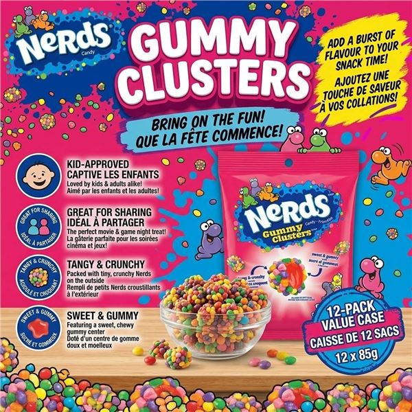 Nerds Gummy Clusters 12 x 85g Pack