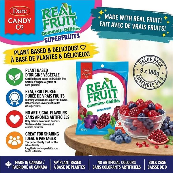 Dare Real Fruit Superfruits Gummies 9x180g