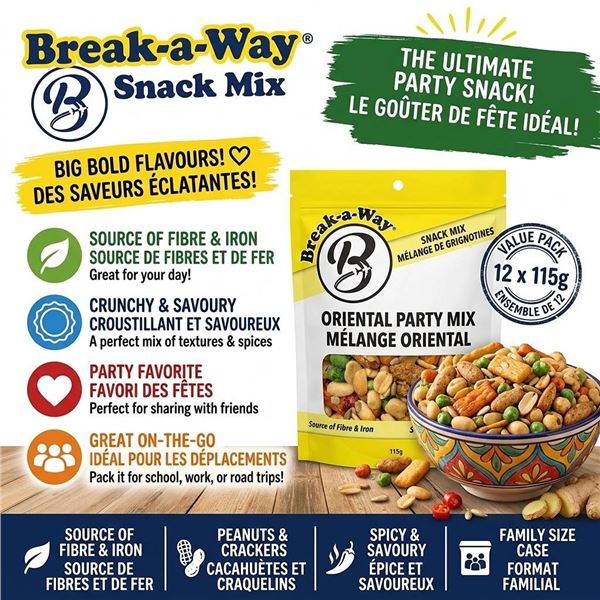 Break-a-Way Oriental Party Mix 12 x 115g