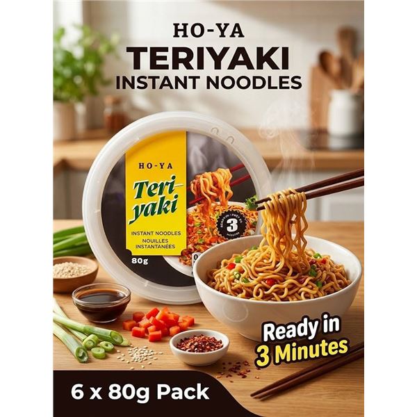 HO-YA Teriyaki Instant Noodles 6x80g