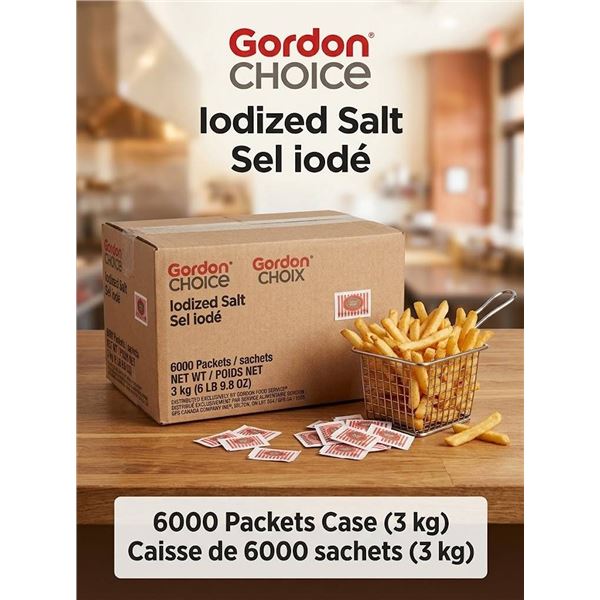 Gordon Choice Iodized Salt 6000 Sachets (3kg)
