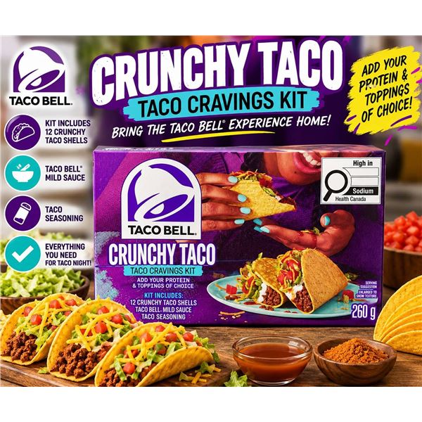 Taco Bell Crunchy Taco Kit 6 x 260g