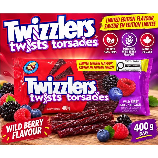 Twizzlers Wild Berry 12 x 400g Packs