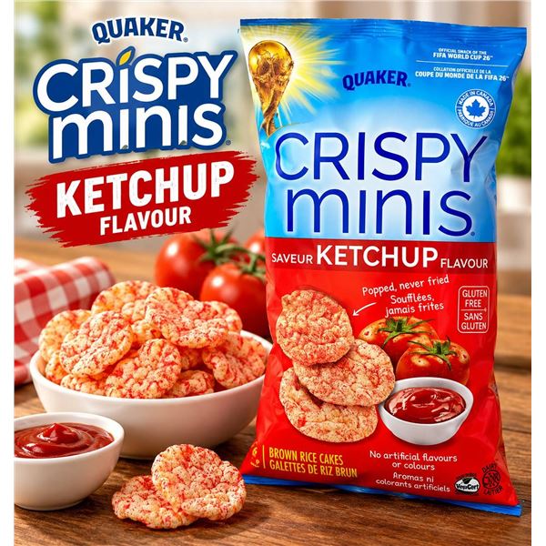 Quaker Crispy Minis Ketchup Flavour 12x100g