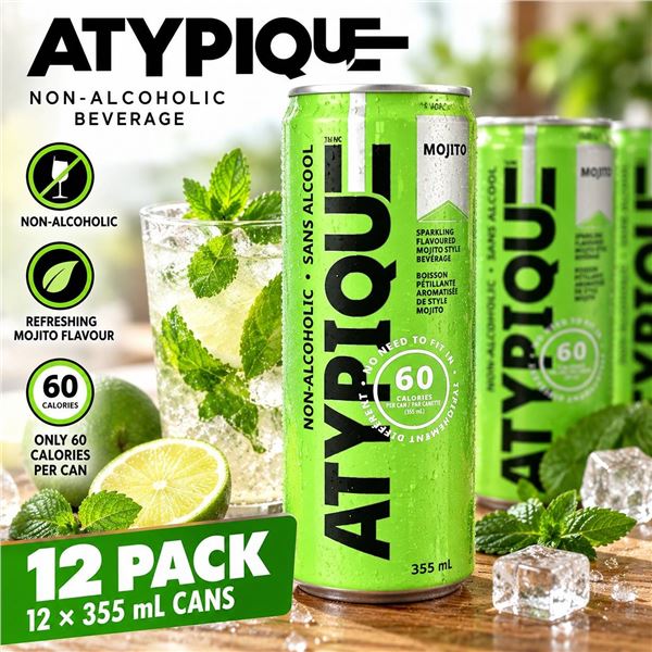 Atypique Mojito Non-Alcoholic 12 x 355mL
