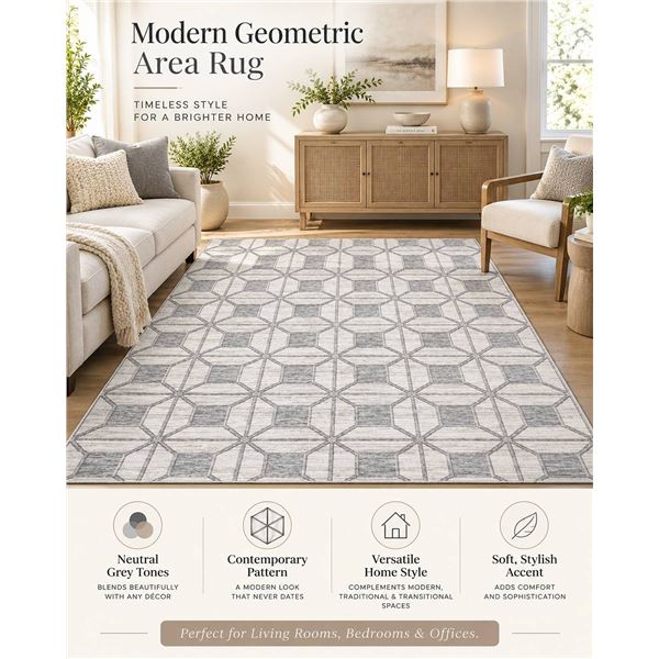 Hampton Bay Clover Indoor/Outdoor Area Rug 7'10" x 9'10"