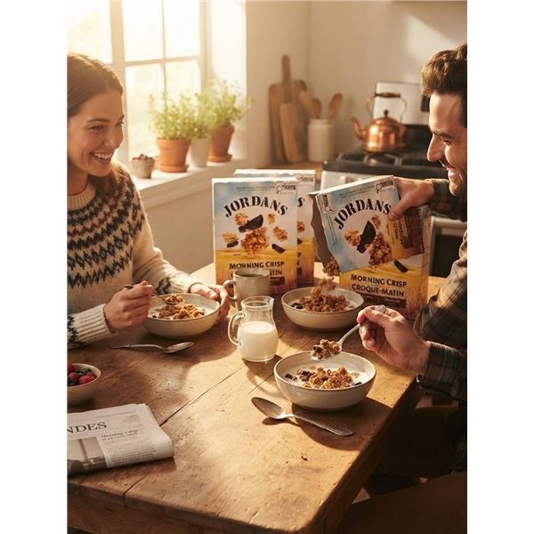 Lot of 3 - Jordans Morning Crisp Granola Dark Chocolate 400g
