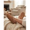 Image 1 : Shearling Lined Suede Slippers Size US Ladies 9 Mens 8