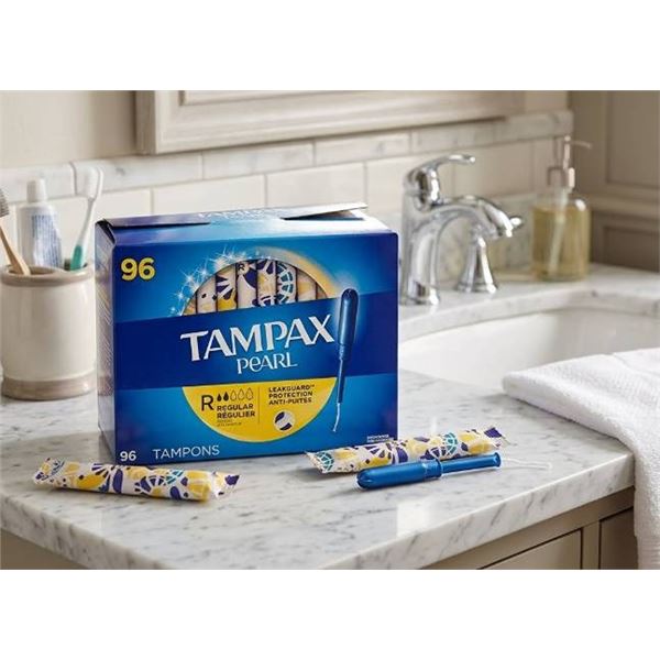 Tampax Pearl Tampons 96 Pack Regular Absorbency