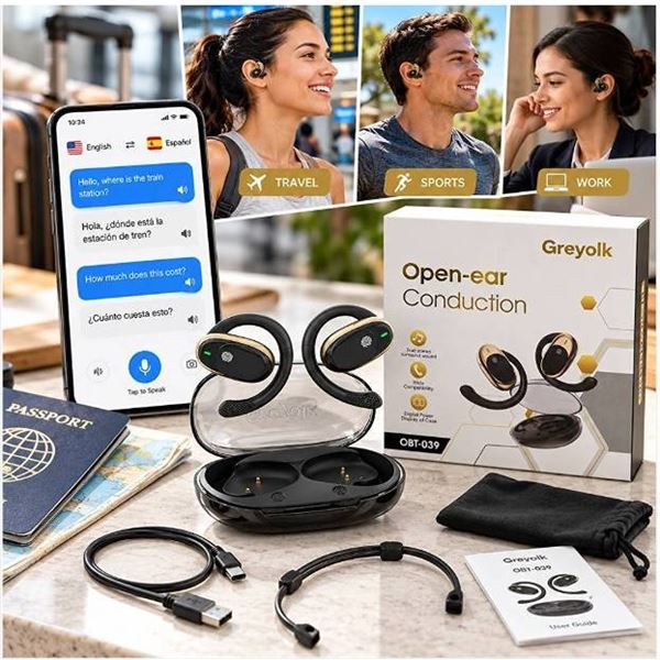Greyolk Open-Ear Conduction Earbuds OBT-039