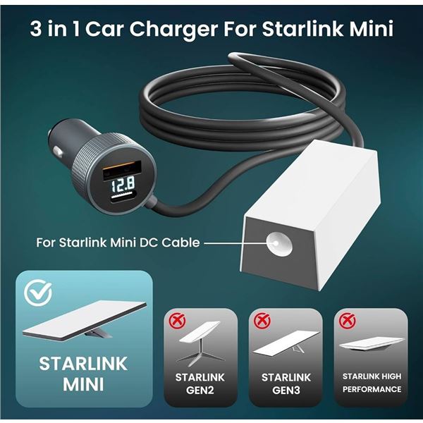 ABLian Starlink Mini Car Adapter 3-in-1 Booster