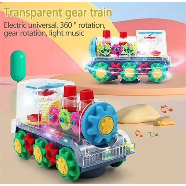 Playbees Light-Up Transparent Gear Train Toy