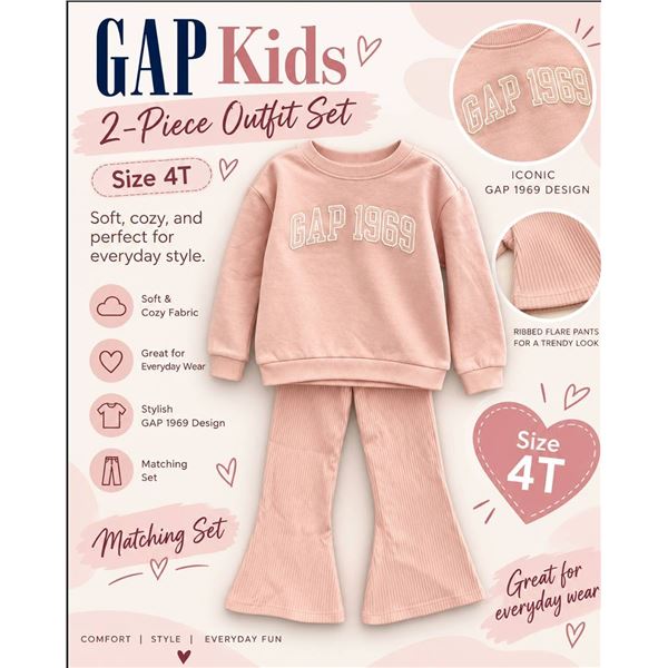 GAP Kids Pink 2-Piece Set 2T GAP 1969