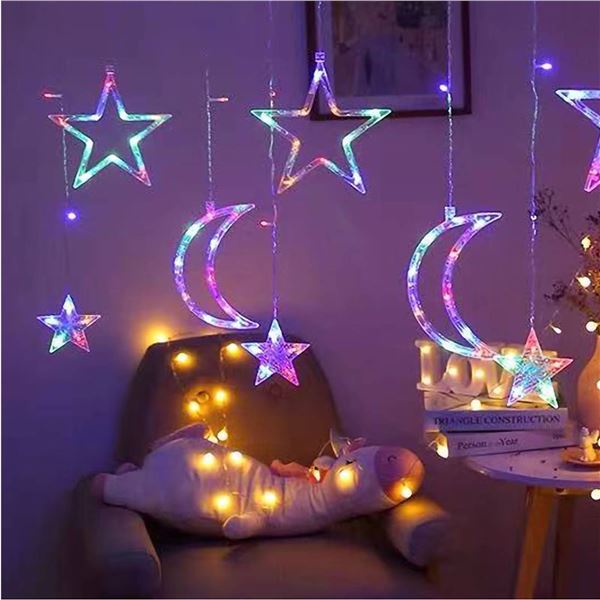 LED Fairy Lights Moon Star Window Lights