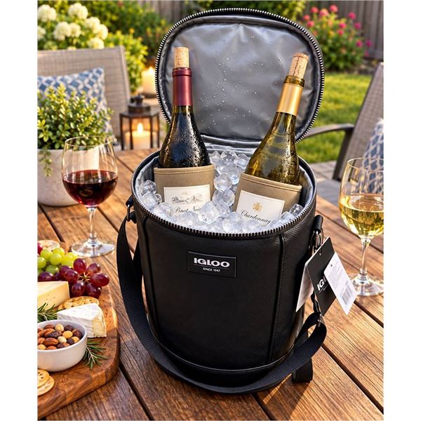 Igloo Luxe 2-Bottle Wine Tote Cooler Bag