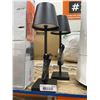 Image 2 : Pair Black USB Table Lamps With Square Bases