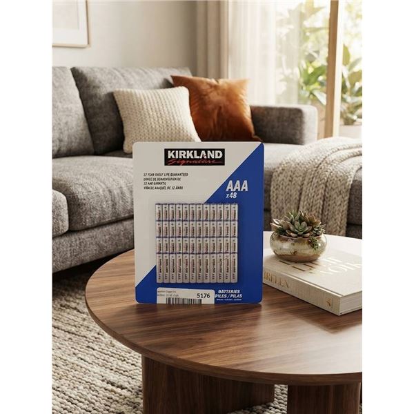 Kirkland AAA Batteries 48-Pack 12 Year Shelf Life