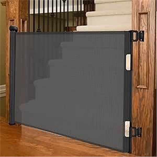 Retractable Safety Gate Grey 86x180cm