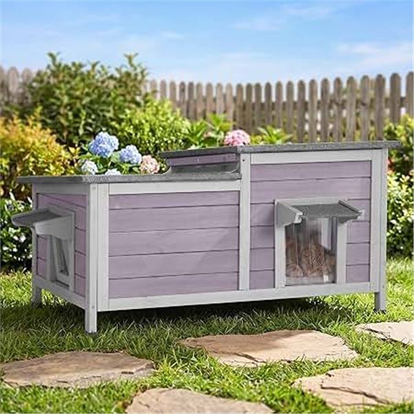 Aivituvin Outdoor Cat House Feral Shelter